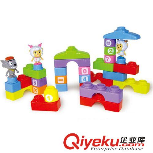益智玩具 宏星玩具喜羊羊拼插益智積木背包包裝大顆粒環(huán)保塑料3C認證 366原始圖片3