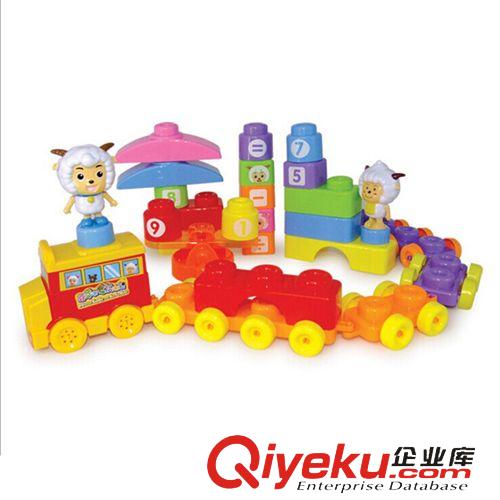 益智玩具 宏星玩具廠直銷批發(fā)喜羊羊正版授權(quán)積木袋裝大顆粒拼插DIY益智原始圖片3