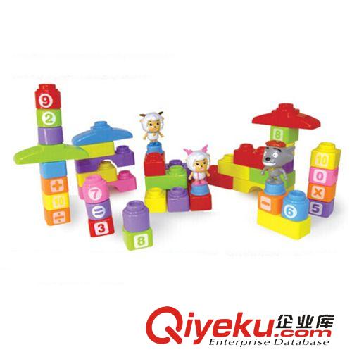 益智玩具 宏星喜羊羊積木益智玩具正版授權(quán)3C認(rèn)證手提包裝大顆粒廠家直銷原始圖片2