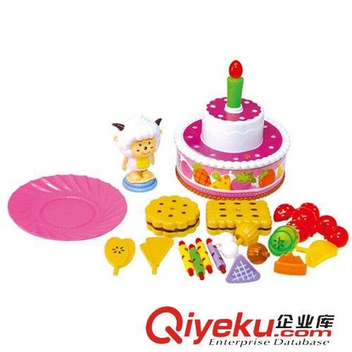 宏星玩具積木 5002兒童過(guò)家家玩具 仿真水果蛋糕組合 發(fā)光音樂(lè)生日歌 禮盒包裝原始圖片2