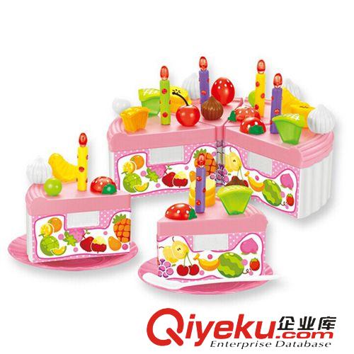 宏星玩具積木 5004正版喜羊羊親子玩具可切生日蛋糕水果自由組盒兒童情感培養