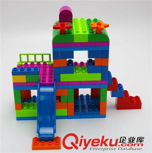積木 集智直銷兒童早教大顆粒環保塑料益智積木玩具 808-2游樂園積木