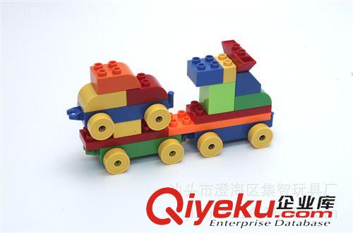 積木 廠家直銷集智兒童早教大顆粒環(huán)保塑料益智積木-運(yùn)輸大隊(duì)小車系列原始圖片3