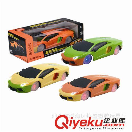 新品展示 【廠家直銷】電動萬向玩具車兒童玩具車3203B炫彩音樂發(fā)光玩具原始圖片3