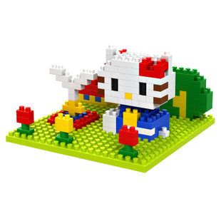LOZ鉆石顆粒 俐智loz小顆粒鉆石積木 9408 hello kitty和服場(chǎng)景塑料拼插玩具原始圖片3