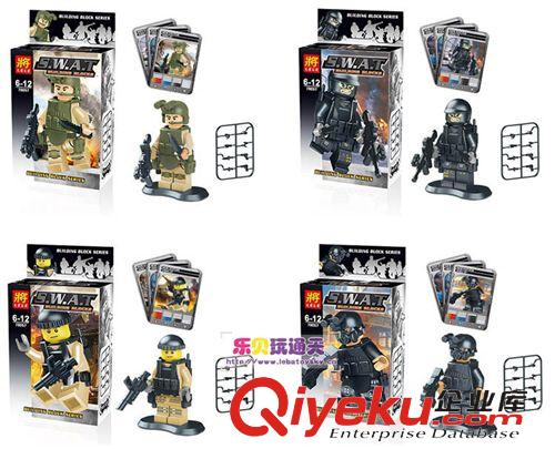 2014年10月份新品 zp將牌 軍事人仔 swat反恐tj隊公仔積木玩具 特種兵8款 78057原始圖片3