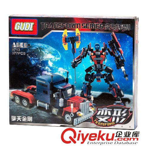 所有寶貝 新樂新gudi 熱銷益智變形積木 金剛機器人-擎天柱 兒童玩具8713原始圖片3