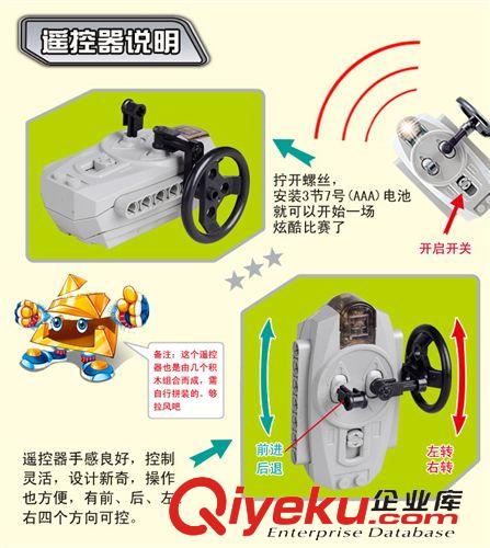 益智積木 凱裕爆款 開智益智拼插積木 遙控賽車積木玩具 男孩玩具 KY86006原始圖片2