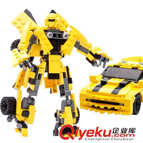 益智积木 新乐新 新款益智变形积木  gudi机器人积木-大黄蜂 儿童玩具 8711原始图片2