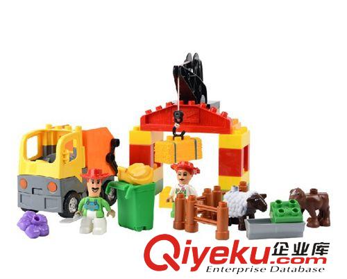 場景式積木 廠家直銷 場景式拼插積木兒童益智玩具 牧場塑料智力玩具早教益智原始圖片2
