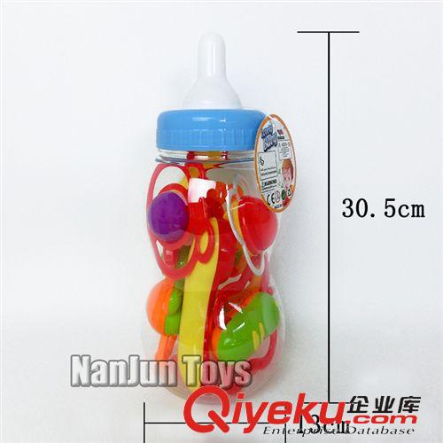 嬰兒系列玩具 嬰兒床頭搖鈴益智玩具奶瓶寶寶搖鈴8件套早教益智手搖鈴組合床鈴原始圖片3