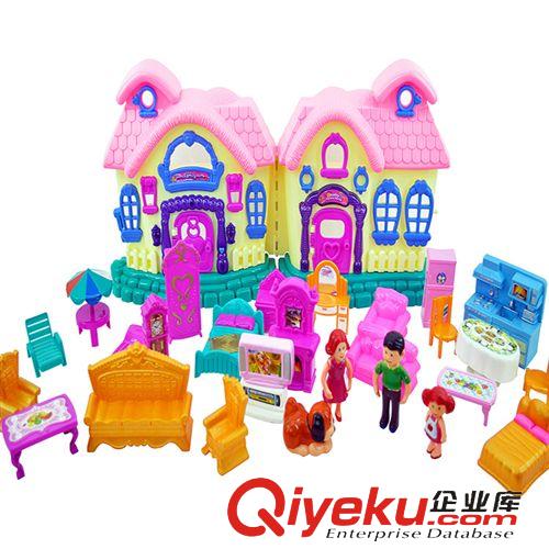 過家家系列玩具 仿真兒童過家家別墅玩具 帶家具燈光音樂 啟蒙早教益智過家家玩具原始圖片3