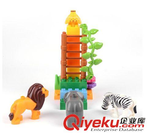 整箱批發區 廠家直銷  玩具積木 塑料 拼插寶寶玩具 1-3歲 動物園益智玩具