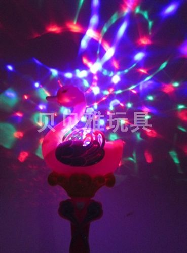 閃光棒系列 閃光滿天星魔法棒 旋轉天鵝音樂棒帶燈光 地攤批發夜市熱賣 8828原始圖片3