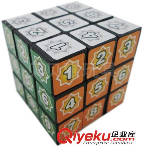 2元店產(chǎn)品 廠家直銷 5.4CM魔方 黑色魔方 廣告魔方 益智三階魔方1825混原始圖片2