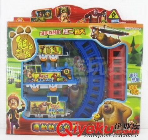 10元店產(chǎn)品 批發(fā)熊出沒軌道火車 電動(dòng)軌道 地?cái)傌浽?爆款玩具 混批4155