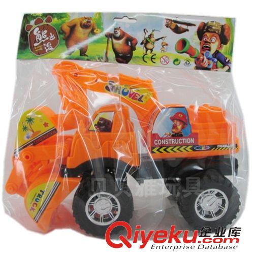 10元店產(chǎn)品 熊出沒(méi)慣性挖土機(jī)玩具車(chē) 仿真挖掘機(jī)玩具 工程車(chē) 地?cái)偀徜N(xiāo) 5335