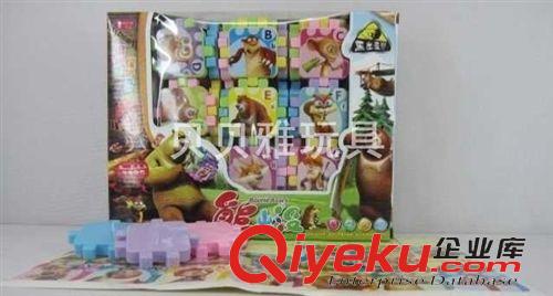 積木系列,家具系列 新款益智玩具 熊出沒積木套裝28PCS 兒童DIY積木5391原始圖片2