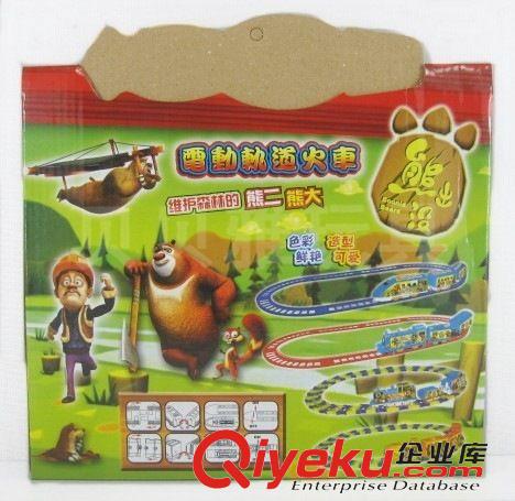 軌道系列 批發(fā)熊出沒軌道火車 電動(dòng)軌道 地?cái)傌浽?爆款玩具 混批4155原始圖片2