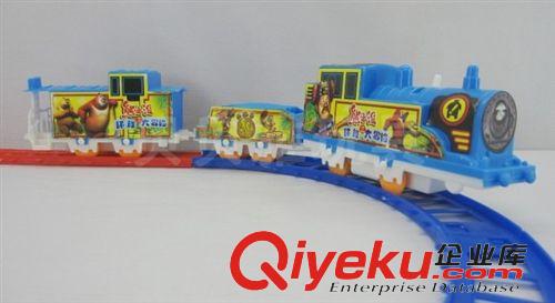 軌道系列 批發(fā)熊出沒軌道火車 電動(dòng)軌道 地?cái)傌浽?爆款玩具 混批4155原始圖片3