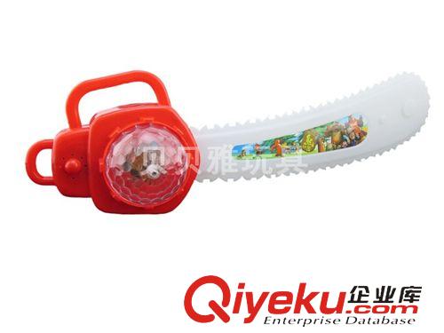 電動產(chǎn)品 地攤熱銷 光頭強閃光電鋸 閃光玩具 滿天星光頭強電鋸 8748原始圖片3