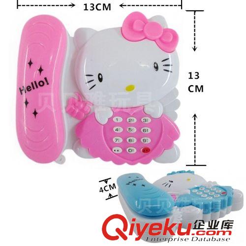 電動(dòng)產(chǎn)品 淘寶熱銷Hello kitty卡通電話機(jī)帶燈光、音樂(lè) 凱蒂貓電話 4935原始圖片2