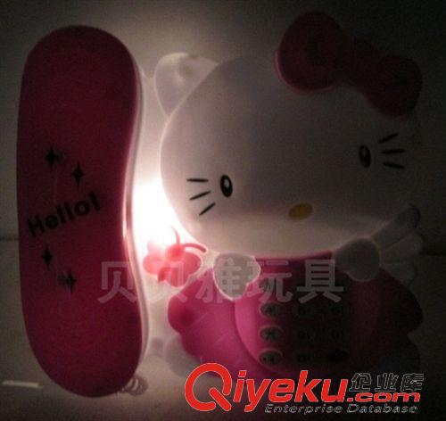 電動(dòng)產(chǎn)品 淘寶熱銷Hello kitty卡通電話機(jī)帶燈光、音樂(lè) 凱蒂貓電話 4935原始圖片3