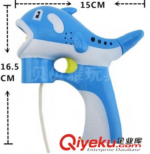 電動產品 中號海豚泡泡槍 全自動音樂燈光 2瓶泡水 兒童地攤玩具批發5394原始圖片3
