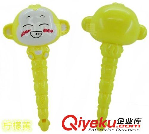 嬰兒搖鈴系列 嬰幼兒玩具 猴子搖鈴沙錘帶閃光、口哨 樂器玩具 塑料沙錘6615原始圖片3