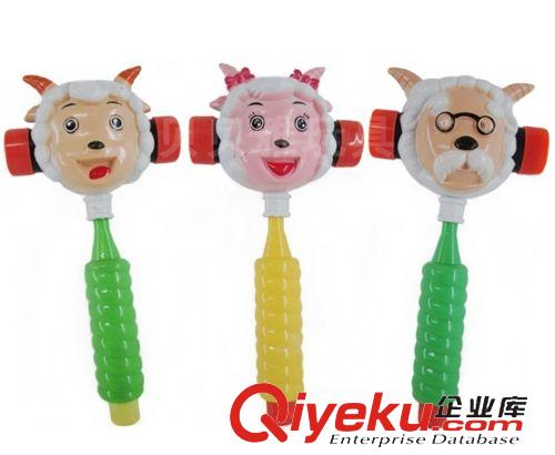 嬰兒搖鈴系列 兩元店貨源批發(fā) 喜羊羊響錘 兒童玩具 益智玩具 地?cái)倢Ｙu 6543
