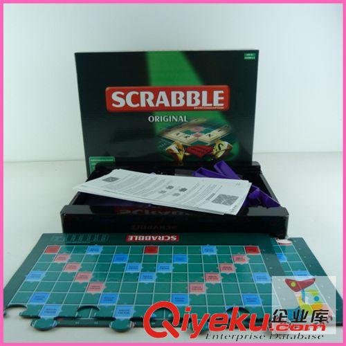 自產(chǎn)桌游系列 英文版拼單詞游戲拼字拼詞游戲玩具SCRABBLE桌游禮物拼詞游戲原始圖片2