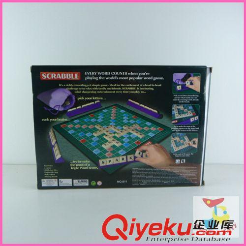 自產(chǎn)桌游系列 英文版拼單詞游戲拼字拼詞游戲玩具SCRABBLE桌游禮物拼詞游戲原始圖片3