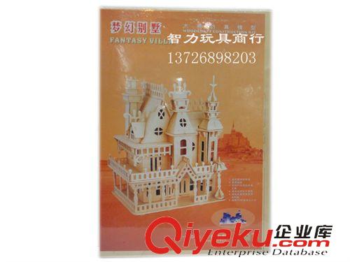 木制玩具 廣州四聯木制仿真立體模型 智力立體模型 DH004夢幻別墅原始圖片2
