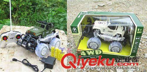 2015新品 1：18越野遙控車帶炫彩燈光遙控汽車四通混批批發(fā)模型玩具可充電原始圖片2