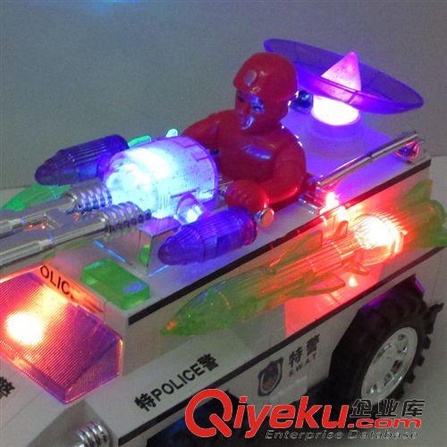 電動/燈光/音樂 電動車玩具反恐tj七彩燈光仿真警聲音樂發(fā)光發(fā)聲萬向坦克戰(zhàn)車批原始圖片2