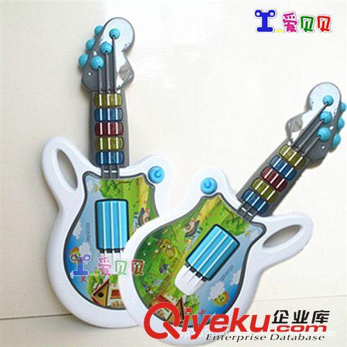 凱馳品牌玩具 大號兒童樂器電子琴玩具 吉他早教益智玩具可彈帶燈光音樂 zp
