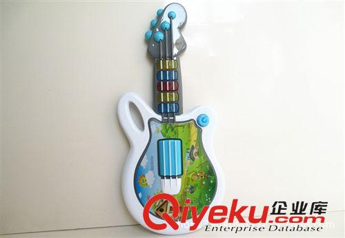 凱馳品牌玩具 大號兒童樂器電子琴玩具 吉他早教益智玩具可彈帶燈光音樂 zp