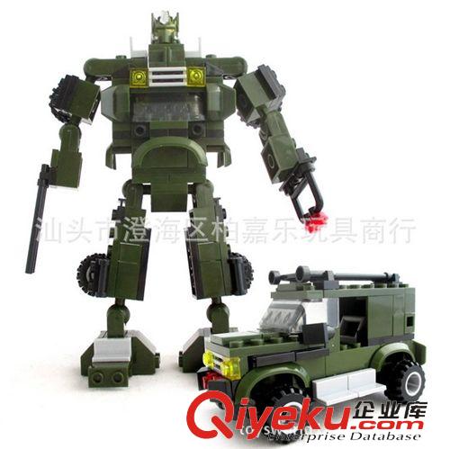 巧樂童積木 巧樂童jc系列 兒童拼裝積木玩具 巡邏安檢車.亭套裝10120