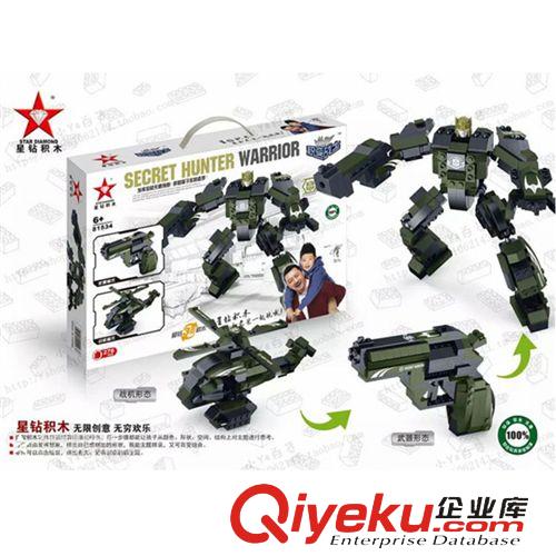 星鉆積木 星鉆積木積變戰(zhàn)士拼裝玩具 格洛克18模型槍三變積木81533-81536原始圖片3