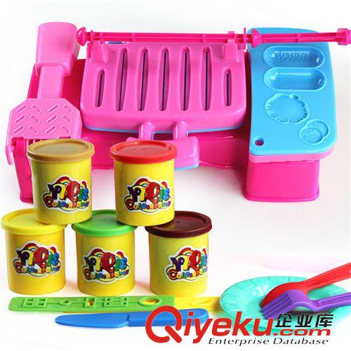 彩泥　橡皮泥玩具 3d創(chuàng)意泥彩泥/橡皮泥 擠壓機漢堡模具套裝組合 兒童益智玩具原始圖片3
