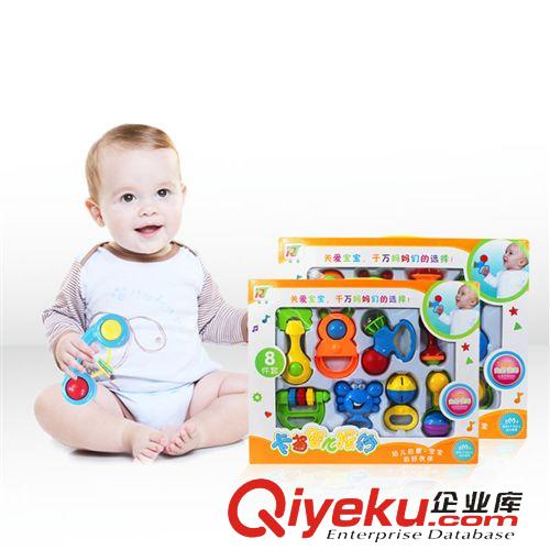 嬰幼兒玩具 嬰兒0-3歲早教手搖鈴8件套  嬰兒搖鈴感官玩具原始圖片2
