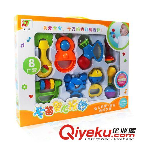 嬰幼兒玩具 嬰兒0-3歲早教手搖鈴8件套  嬰兒搖鈴感官玩具原始圖片3