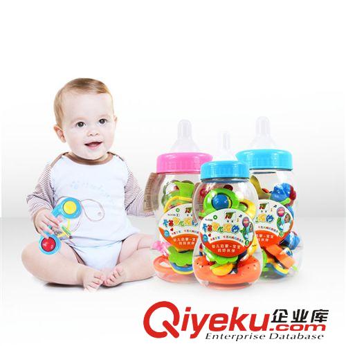 嬰幼兒玩具 嬰兒0-3歲早教手搖鈴奶瓶轉(zhuǎn)裝10件套  嬰兒搖鈴感官玩具原始圖片3