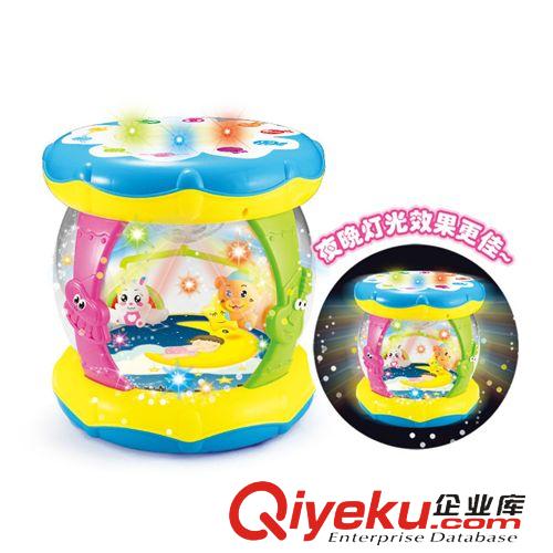 早教玩具 早教旋轉智能鼓充電 寶寶音樂多功能拍拍鼓手機MP3酷炫智能鼓原始圖片2