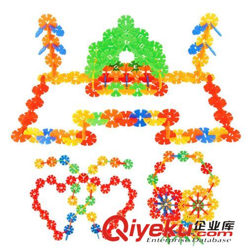 益智玩具 3C認(rèn)證兒童益智玩具雪花片插片雪花積木塑料拼插拼裝積木原始圖片2