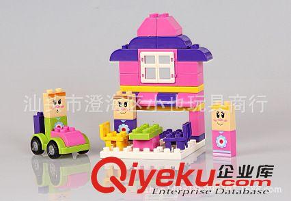 雄輝酷積(大顆粒積木) 酷積 大顆粒兒童DIY益智拼插卡通百變小車系列-女孩3XH-CZ021