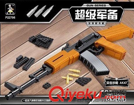 奧斯尼積木 正品奧斯尼 拼裝兒童積木玩具 超級軍備系列-狙擊槍M107