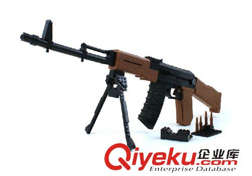 奧斯尼積木 zp奧斯尼 拼裝兒童積木玩具P22706-超級軍備系列-AK47突擊步槍