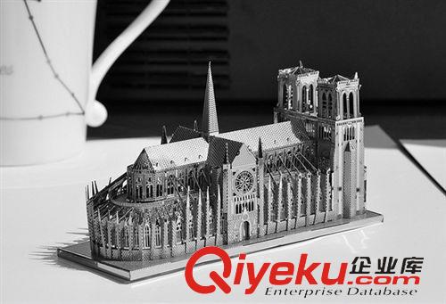 拼酷金屬模型 拼酷 全金屬3D建筑益智拼裝系列-巴黎圣母院P016-G/S(黃銅/金屬)
