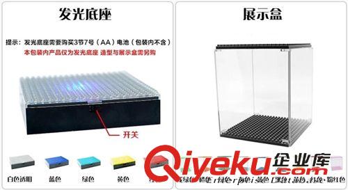 其他（配件、子彈） 俐智loz小顆粒鉆石積木 積木配件批發 LED發光展示底板底座9910